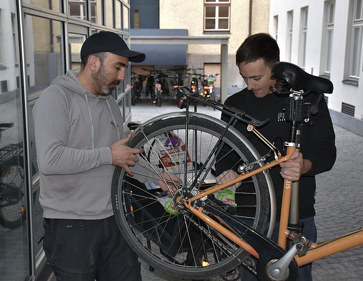 Beim Fahrradcheck gab es Tipps zur Fahrradsicherheit.