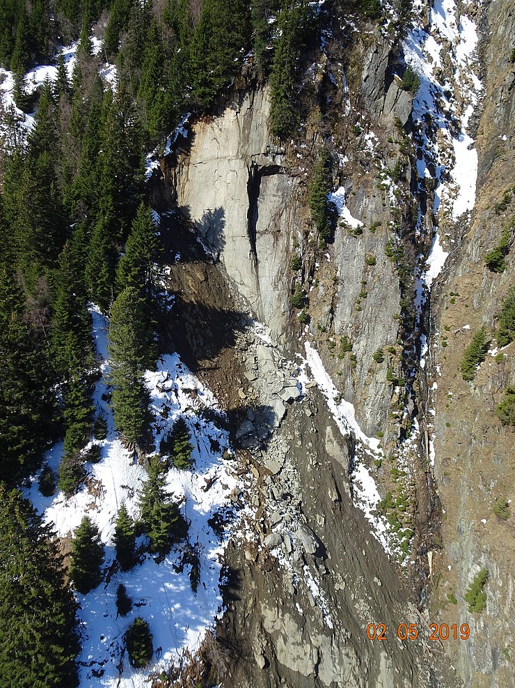 © Land Tirol/Fachbereich Landesgeologie Felsabbruch Neustift i. St./Ranalt