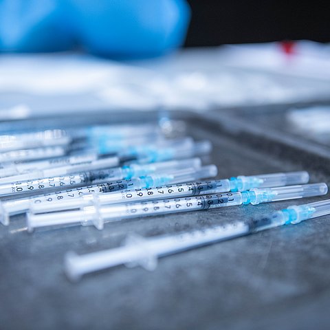 Spritzen für die Impfung