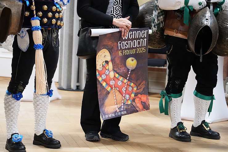 Ein Poster mit der Einladung zur Wenner Fasnacht.