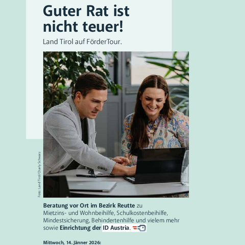 Plakat FörderTour Bezirk Reutte