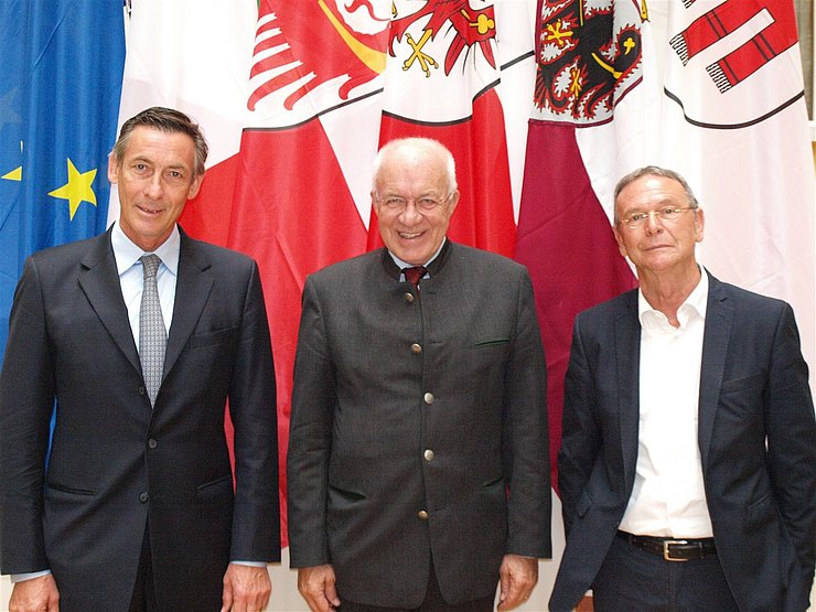 v.l. LTP Dr. Thomas Widmann, LTP DDr. Herwig van Staa, LTP Bruno Dorigatti