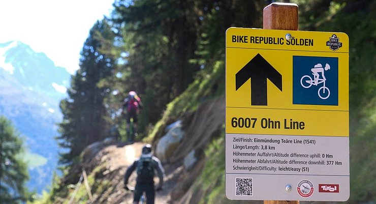 Singletrail-Beschilderung