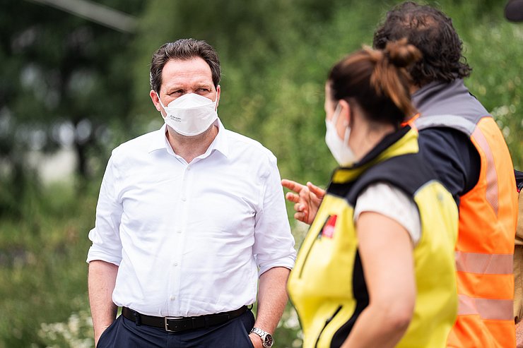 BM Totschnig vor Ort beim Lokalaugenschein
