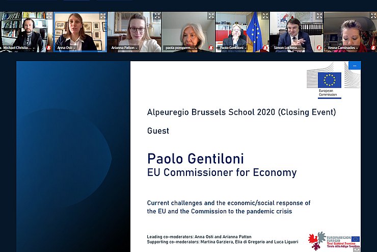 Screenshot einer Online-Lehrveranstaltung