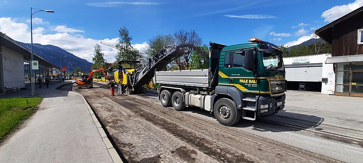 B198 Ortsdurchfahrt Reutte Kreisverkehr Innsbrucker Strasse bis Rotes Kreuz Abtragsarbeiten