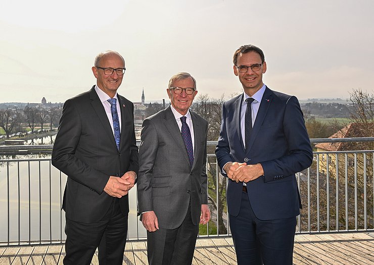 Die Westachse der Landesfinanzreferenten mit LH Anton Mattle, LH Wilfried Haslauer und LH Markus Wallner.