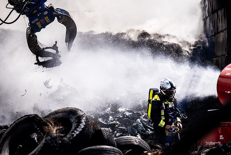 Aufnahmen Brandbekämpfung