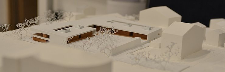 © Gemeinde Ellmau Modell der Mehrzweckhalle Ellmau