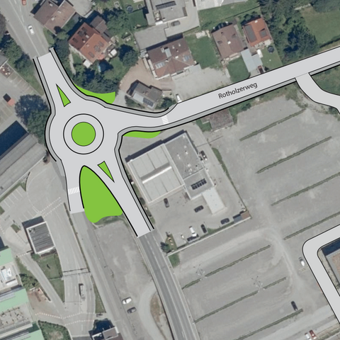 Straßenkarte Luftansicht