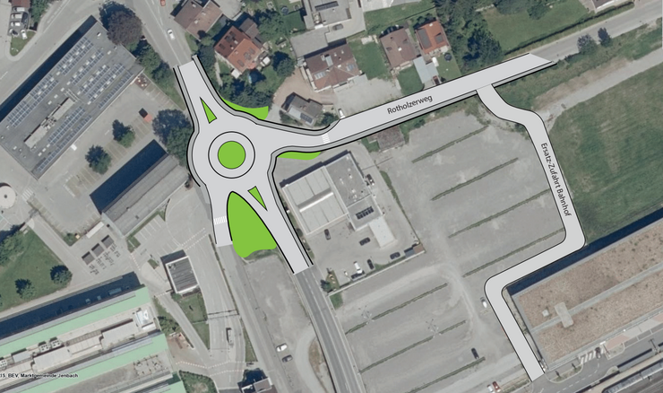 Straßenkarte Luftansicht