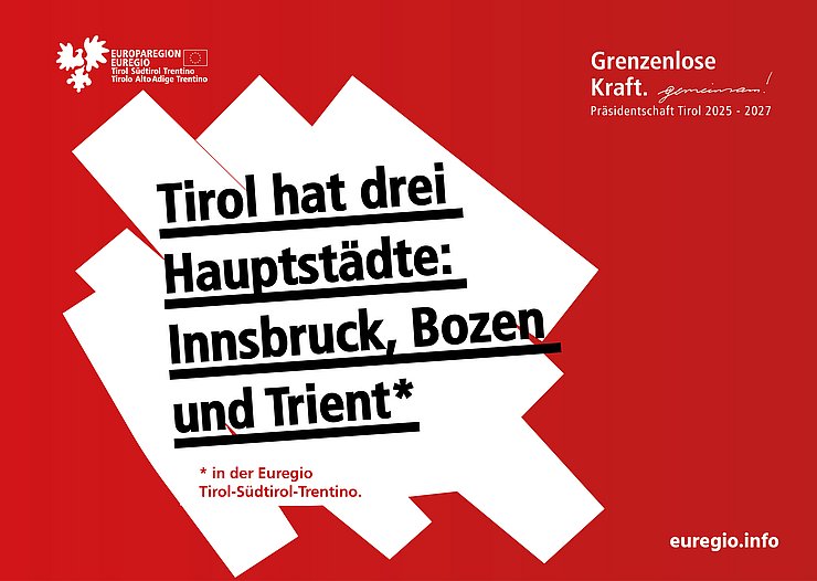 Schrift auf weiß-rotem Grund