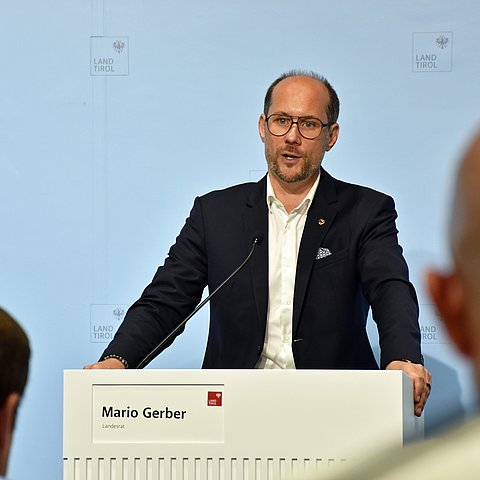 Landesrat Gerber am Rednerpult