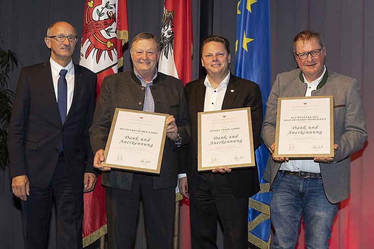 © Land Tirol/DieFotografen Ehrung der drei ältesten Traditionsbetriebe