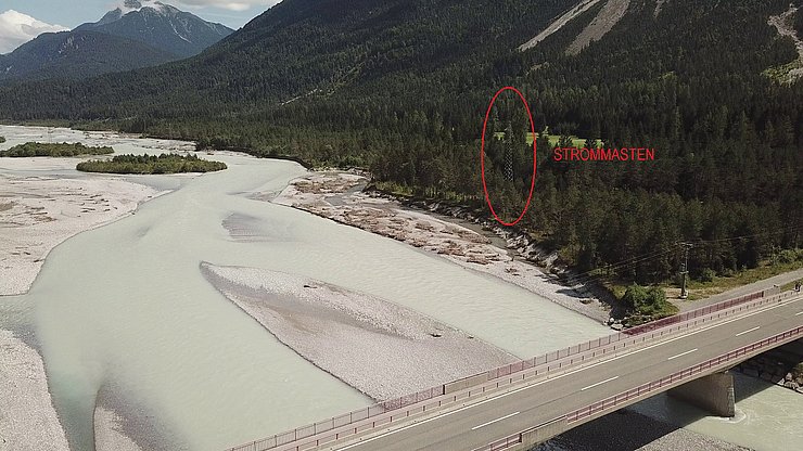 © Land Tirol/Reiter Uferanriß unterhalb der Johannesbrücke in Forchach.