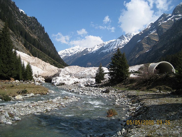© Land Tirol L 16 Pitztalstraße - Seebachtunnel Lawinenereignis 2008