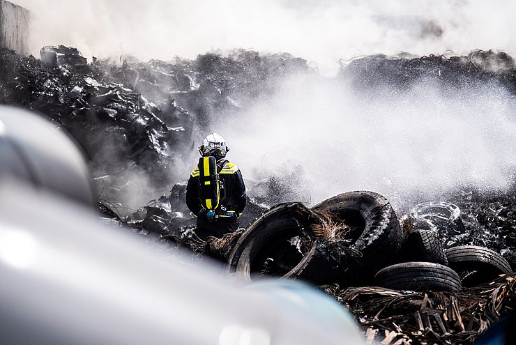 Aufnahmen Brandbekämpfung 