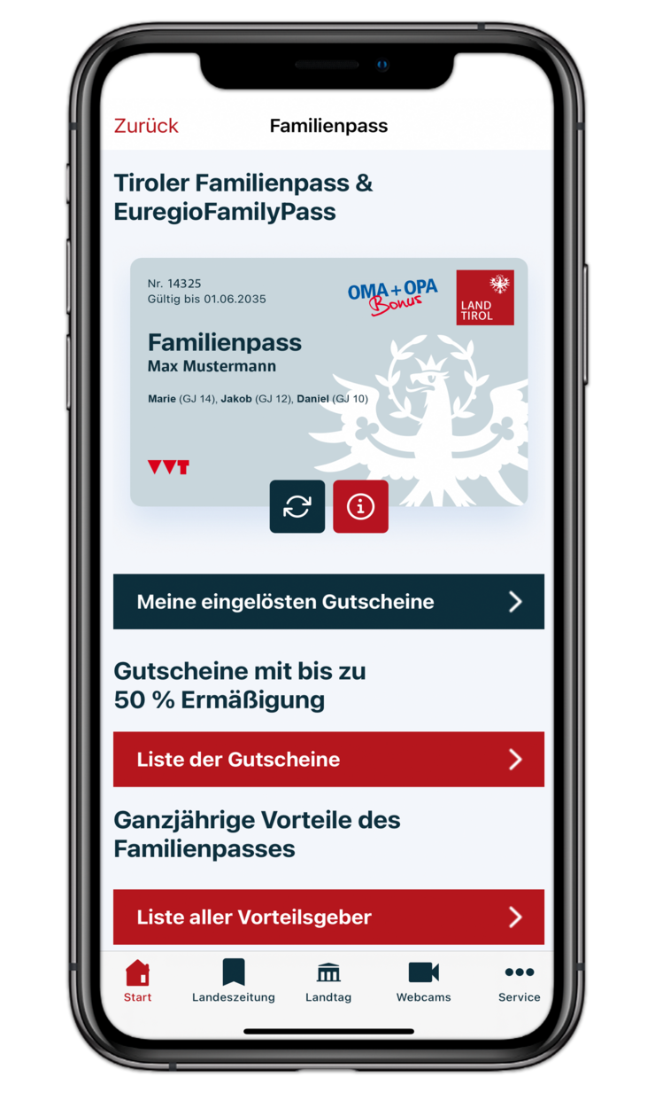 © Land Tirol Tiroler Familienpass