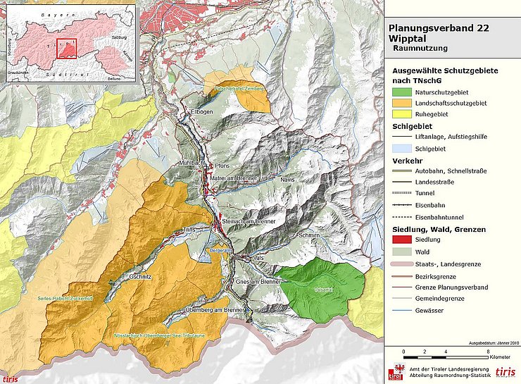 © Land Tirol - tiris Karte Regionsprofil Wipptal