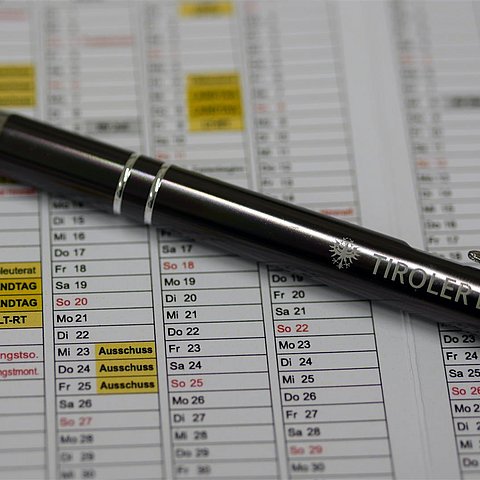 Terminplan des Tiroler Landtages