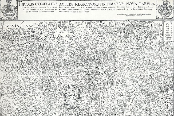 © Land Tirol / Tiroler Landesarchiv Tirol-Karte von W. Ygl 1605