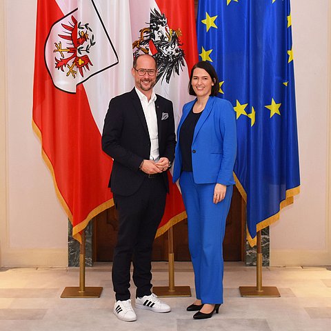 Wirtschaftslandesrat Mario Gerber und WK-Präsidentin Barbara Thaler