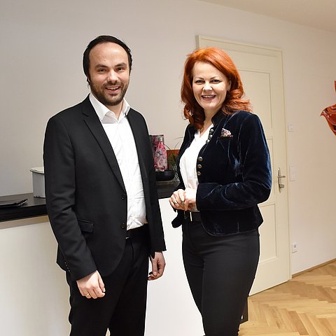 Landesrätin Hagele empfing Südtirols Landesrat Achammer in ihren Amtsräumlichkeiten in Innsbruck. 