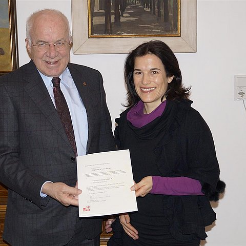 Landesvolksanwältin Mag.a Maria Luise Berger und LTP van Staa