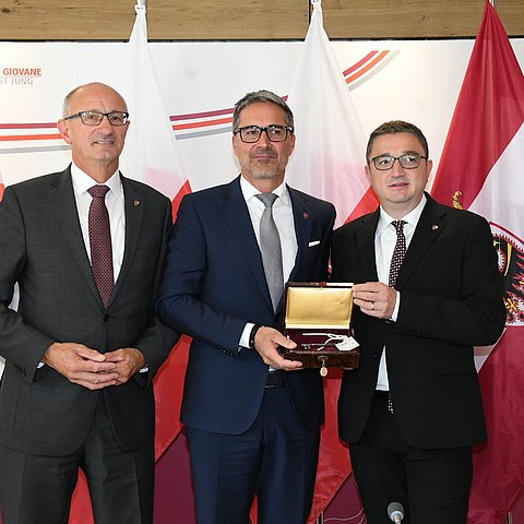 Gruppenfoto der Landeshauptleute der Euregio-Länder.