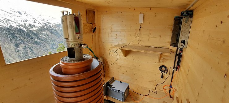 Messhütte Großrutschung Leckgalerie