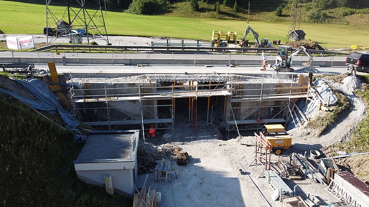 Brückenbauarbeiten Bereich Unterführung