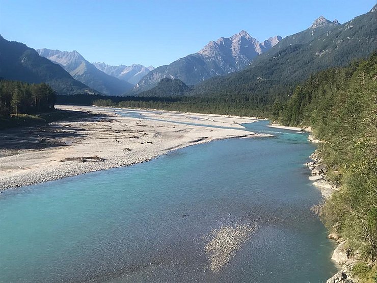 Landschaftsbild Lech Fluss