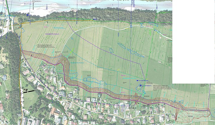 Lageplan Abschnitt 3 - Hochwasserdamm obere Lüß