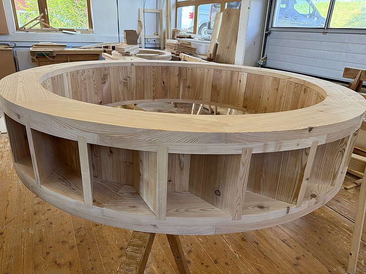 © Land Tirol/TFBS Holztechnik Absam Mühlrad aus Holz