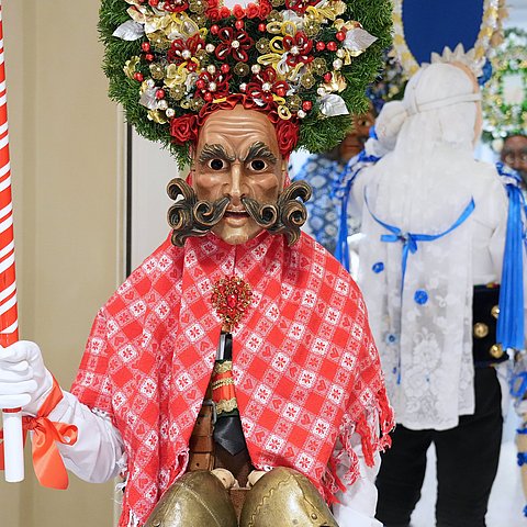 Einer der Figuren der Wenner Fasnacht.