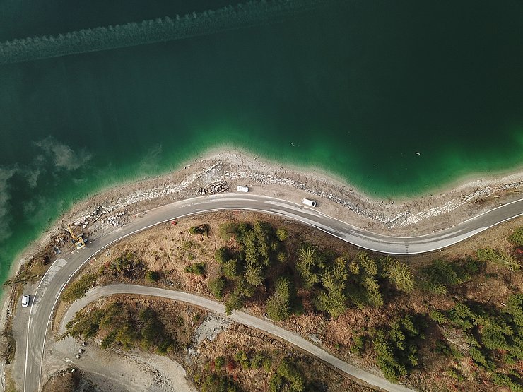 Instandgesetzte Ufermauer (April 2021)