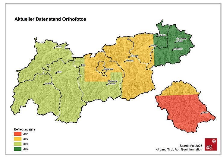 Aktuelle Orthofoto-Abdeckung