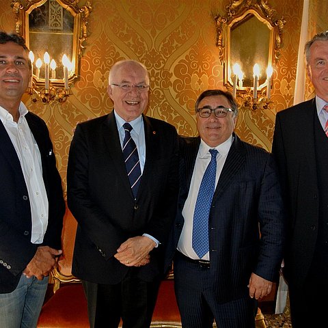 v.l. Davide Bendinelli, Herwig van Staa, Clodovaldo Ruffato, Rudi Federspiel