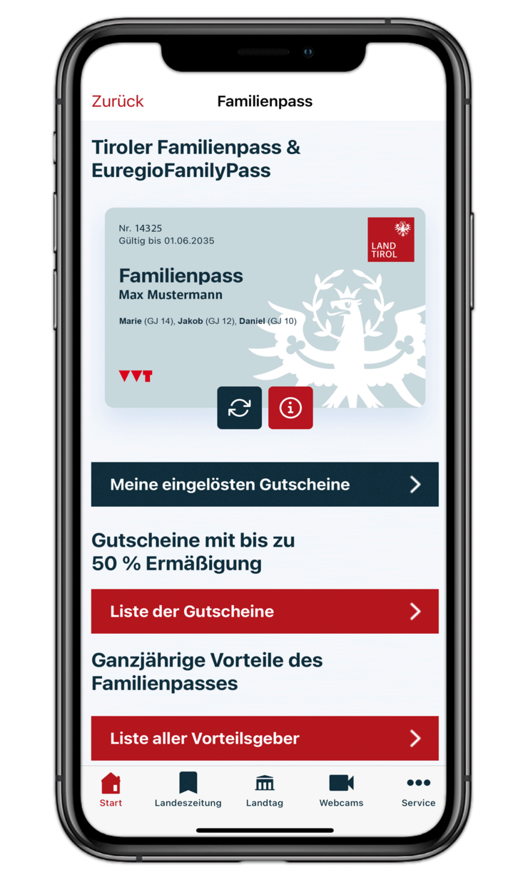 © Land Tirol MockUp Land Tirol App