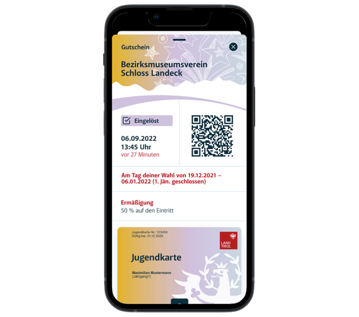 Mockup Handy mit Land Tirol App