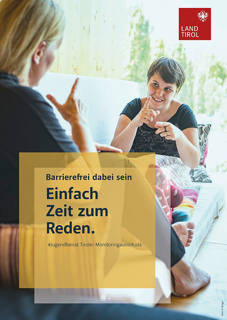 © Land Tirol/Berger Plakat: Einfach Zeit zum Reden