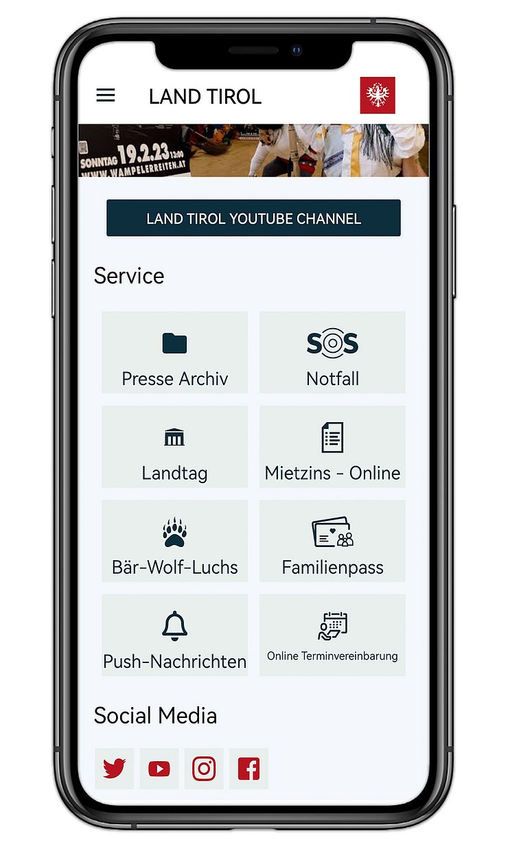© Land Tirol MockUp Land Tirol App