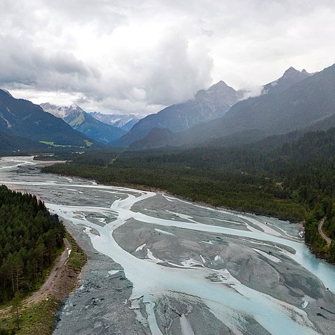 Wildflusslandschaft Tiroler Lech