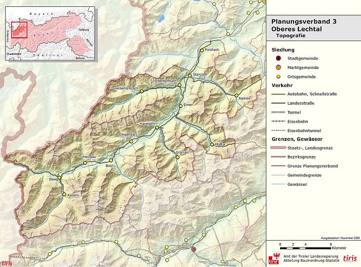 © Land Tirol - tiris Karte Regiosnprofil Zwischentoren