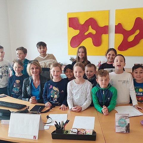 Besuch der Volksschule Grän