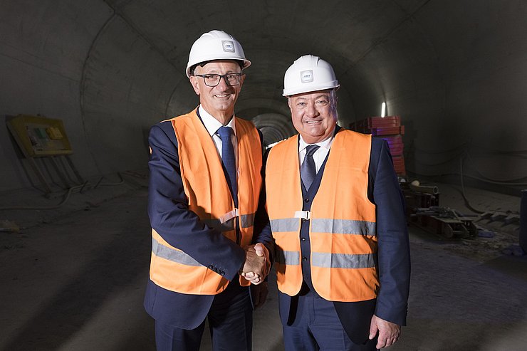 Freuten sich über den heute besonderen Tag: LH Anton Mattle und Bundeskanzler Christian Stocker.