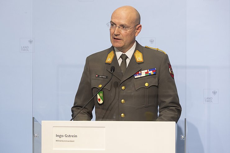 Foto von Militärkommandant Brigadier Ingo Gstrein. 