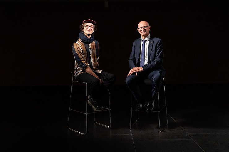 Hecher und Mattle sitzend