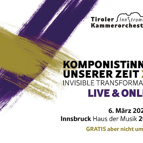 Postkarte Tiroler Kammerorchester Konzert 6. März 2021