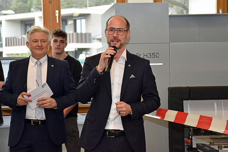 Landesrat Mario Gerber beim Reden